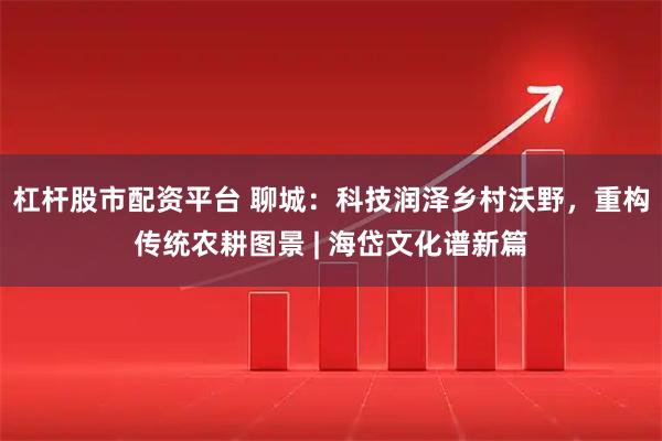 杠杆股市配资平台 聊城:科技润泽乡村沃野,重构传统农耕图景 | 海岱文化谱新篇